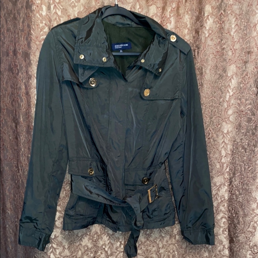 NWOT Women's Green Jones New York Jacket with buckle. Size Medium. - Picture 1 of 7